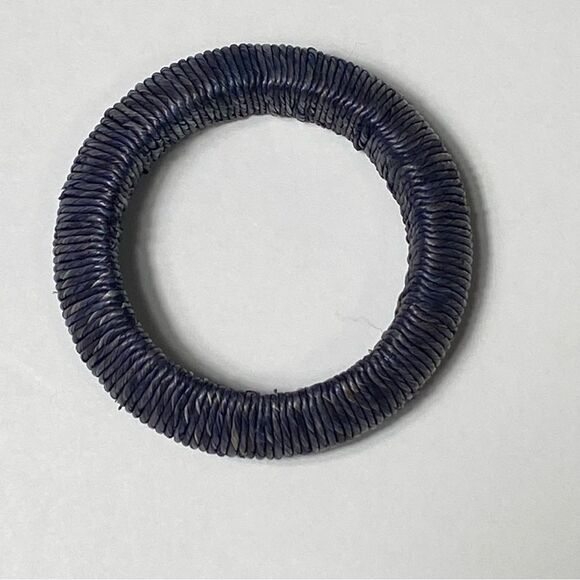 Women's Blue Denim Textured Boho Bangle Bracelet - Picture 9 of 10